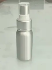 1oz/30ml Aluminum Spray Bottle with Silver Sprayer Empty Refillable Container