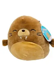 Squishmallows Bruce Walrus Plush Stuffed Animal 8" Soft Brown KellyToy w/ Tag