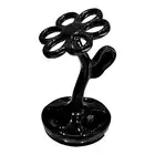 Smooth Surface Toothbrush Stand Floral Patterned Holder Ceramic Flower Shape