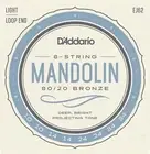 D'Addario EJ62 10-34 80/20 Bronze Mandolin Strings Light Loop End
