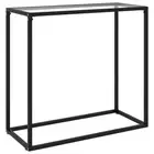 Console Table Transparent Tempered Glass Living Room Side Hall Table vidaXL