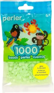 Green Glow in the Dark Beads for Kids Crafts, 1000 Pcs, Small