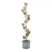 Litton Lane Fountain Copper Rustic Round Weathered W/Cascading Cups+Durable Iron