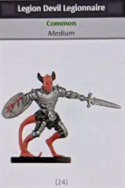 D&D miniatures Savage Encounters #24 LEGION DEVIL LEGIONNAIRE w/stat card