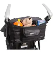 Alphabet Stroller Organizer Pouch Bag Black Open Box