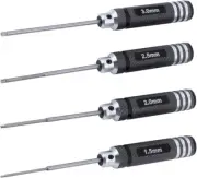 Hobbypark 4Pcs Hex Screw Driver Set 1.5Mm 2.0Mm 2.5Mm 3.0Mm Allen Wrench Keys Sc