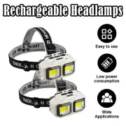 Waterproof LED Headlamp Rechargeable COB With Sensor USB Light White/Red Light