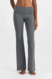 [Bonds] Bonds Women's Brushed Jersey Roll Waist Pant in Silver Marle Size: XL XL Silver Marle