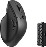 Keychron M6 4000 Hz Wireless Bluetooth 5.1/2.4 GHz/Wired Optical Mouse, Lightweight 78g Programmable PixArt 3395 Sensor with up to 26K DPI/ 650 IPS for Windows Mac Linux (Black)