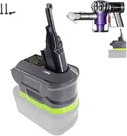 EID Use for Dyson V7 & V8 Adapter,for Ryobi 18V Battery Converted to Work for Dyson V7 +V8 Animal Absolute Motorhead Pro Trigger Fluffy HEPA SV11 Stick Vacuum