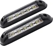 2 Pcs Waterproof Caravan Awning Light, 12V RV Led Awning Porch Light, 12V Led Strip Lights for Motorhome Trailer Marine Boat Yacht,Black