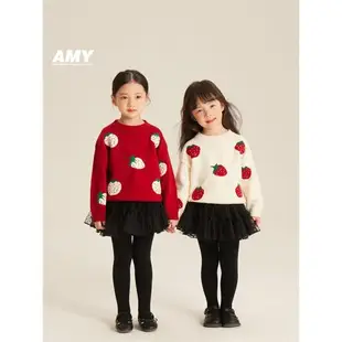 Amybaby女童冬季甜美舒適毛衣
