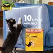 Cat Scratch Furniture Protector-10 Pack Adhesive Couch Protector from Cat Claws,