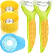 2 Pieces Yellow Corn Stripper Corn Cob Stripper Tool Corn Cutter, 2 Pieces Co...