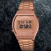 Casio B-640WC-5A Unisex Rose Gold Watch Digital Stainless Steel Flash Alert New