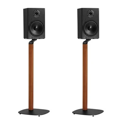 ynVISION Universal Wood Speaker Floor Stands | Black | PAIR - 2 PACK