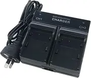 Dual Double Mains Battery Charger for Canon BP-511 BP-511A BP-512 BP-514 BP-522 BP-535 BP-508 EOS 10D 20D 30D 40D 50D 300D; POWERSHOT G1/G2/G3/G4/G5/G6; ZR MV FV Series Camera