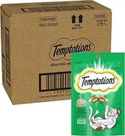 TEMPTATIONS Cat Treats Seafood Medley Flavour 85g Bag, 6 Pack