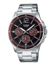CASIO MTP-1374HD-5AV Enticer Men Watch SS Band 3 Subdials 50M Water Resistant
