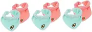 minkissy 3sets Cute Cartoon Bibs Triangle Towel Adorable Bandana Drool Bibs for Boy Girl Multipurpose Feeding for Parents 2pcs*3