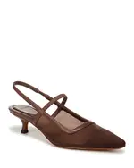Vince Women's Venice Pointed Toe Mesh Kitten Heel Slingback Pumps
