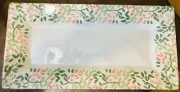 Crate and Barrel Winter Greens Rectangular Serving Platter - Made in Portugal