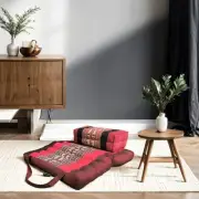 MANGO TREES Foldable Meditation Cushion Zafu&Zabuton Set RedEle