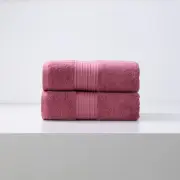 Brentwood 650 GSM Low Twist 2 Pack Rose Bud Bath Sheet by Renee Taylor