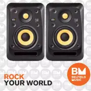 2 x KRK V4 S4 Studio Monitor V-Series Active Powered Speaker 4'' 4 Inch Pair