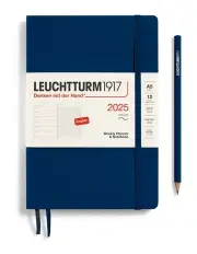 [LEUCHTTURM1917] Medium (A5) Weekly Planner Softcover Notebook 2025 in Navy