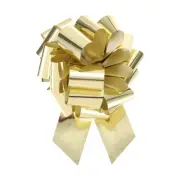 10pcs 8" Metallic Large Big Pull Bow Gift Wrapping Bows Ribbon, Gold