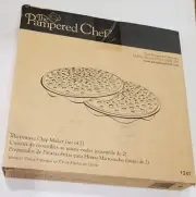The Pampered Chef Microwave Chip Maker Set of 2. Item #1241 New In Box.