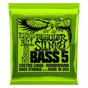 Ernie Ball Regular Slinky 5-String Nickel Wound Electric Bass Strings, 45-130 Gauge