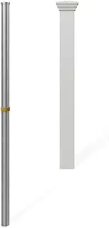 3ft Tall (1 Post) Fence Finishing Post for Zippity Newport No Dig White Picket Fence, Easy Install Outdoor Fence for Backyard or Patio, Outdoor Fencing, No Dig Fence Panels, ZP19003