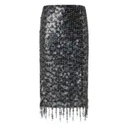 [Pinko] Pinko Sequinned Midi Skirt XS GREY