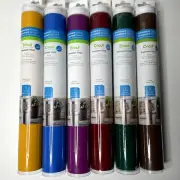 Lot of 6 — Cricut PERMANENT GLOSSY Premium Vinyl Sheets Rolls — Mixed Colors NEW