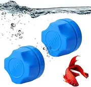 Proxima Direct 2 Pack Mini Magnetic Fish Tank Cleaner, Aquarium Glass Cleaner Brush (Suitable Thickness 3-4MM) for Small and Acrylic Tank Strong Magnetic No Scratch Cleaning Tool Glass Scraper (Blue)