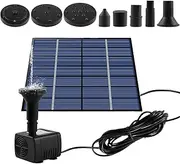 Solar Pond Pump - Solar Floating Water Pump, Solar Powered Fountain Pump | Floating Birdbath Water Pumps, Solar Water Fountain Panel Kit, Solar Panel Pond Water Feature Pump for Ponds Pool Aquarium
