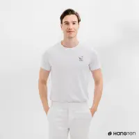 在飛比找Yahoo奇摩購物中心優惠-Hang Ten-男裝-海洋文字印花T恤-白色