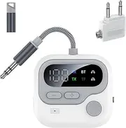Wireless Adapter, Audio Aux Receiver, Double Connection for Tvs Game Consoles Cell Phones Pc Stereo Speakers Home Gym Equipment