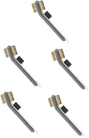 Zerodeko 5pcs Creative Kitchen Brush Long Handle Rotatable Scraper Wire Brush for Stove and Grease Removal