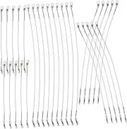 Steel Wire Fishing Leaders 30pcs Rigging Kit Double Connector Lock Anti-bite Design for Tackle Lure Fishing Line Swivels