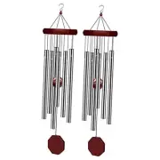 2 Pack Memorial Wind Chimes Outdoor Large Deep Tone, Elegant Sympathy Wind