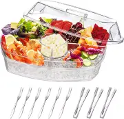 Chilled Serving Platters Trays Entertaining Chilled Veggie Tray Lid Ice Serving