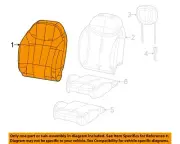 FIAT OEM 18-20 500L Passenger Seat Components-Seat Back Cover 6RC45U00AA (for: Fiat)