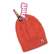Neff Women's Sarah Beanie, Coral, One Size