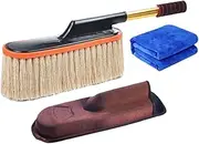 Dust Cleaner for Car | Extendable Telescoping Handle Car Dust Brush,Portable Auto Mop with Wax Cotton Hair for Truck Tire Wheels Auto RV Cleaning