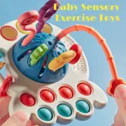 Montessori Toys Interactive Pull String Toy Sensory Early Educational for Baby