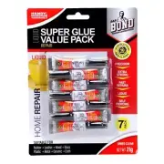 Glue Super Glue Value Pack 7pk 3g each (Dries Clear)