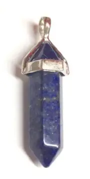 X1 Genuine Natural Lapis Lazuli Double Terminated Crystal Pendant